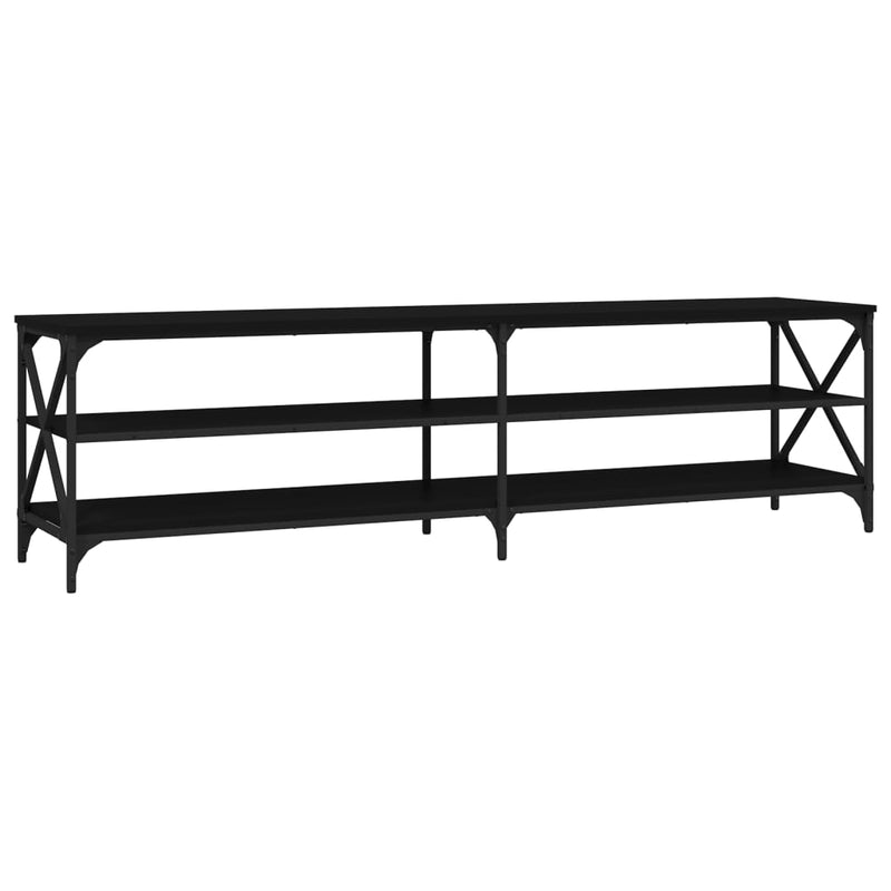 Tv-meubel 180x40x50 cm bewerkt hout zwart
