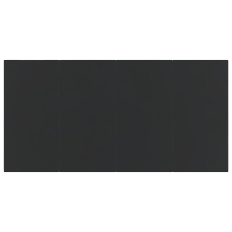 5-delige Tuinset PVC-rattan zwart