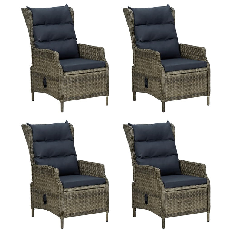 5-delige Tuinset poly rattan bruin