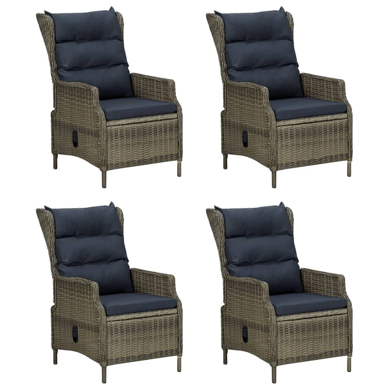 5-delige Tuinset poly rattan bruin