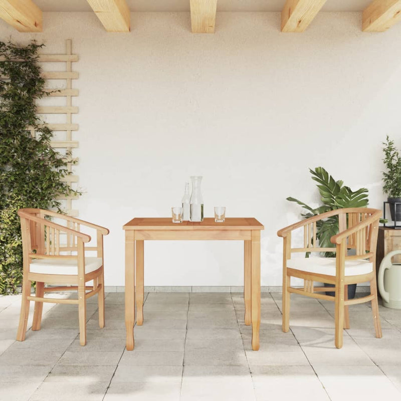 3-delige Tuinset massief teakhout
