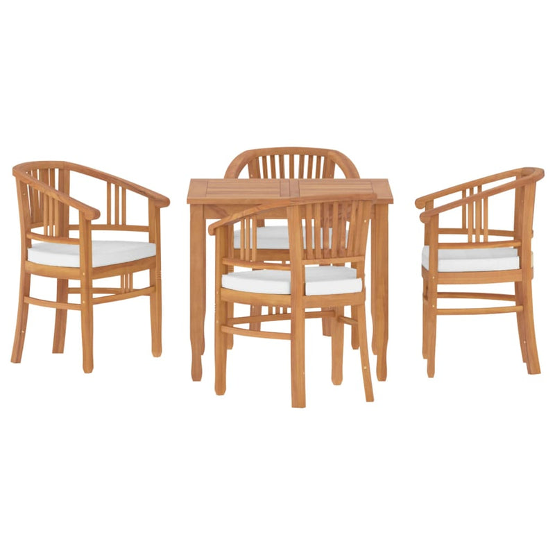 5-delige Tuinset massief teakhout