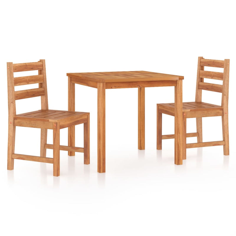3-delige Tuinset massief teakhout