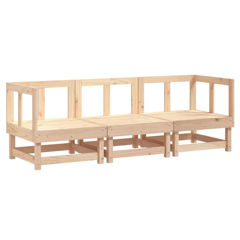 3-delige Loungeset massief grenenhout