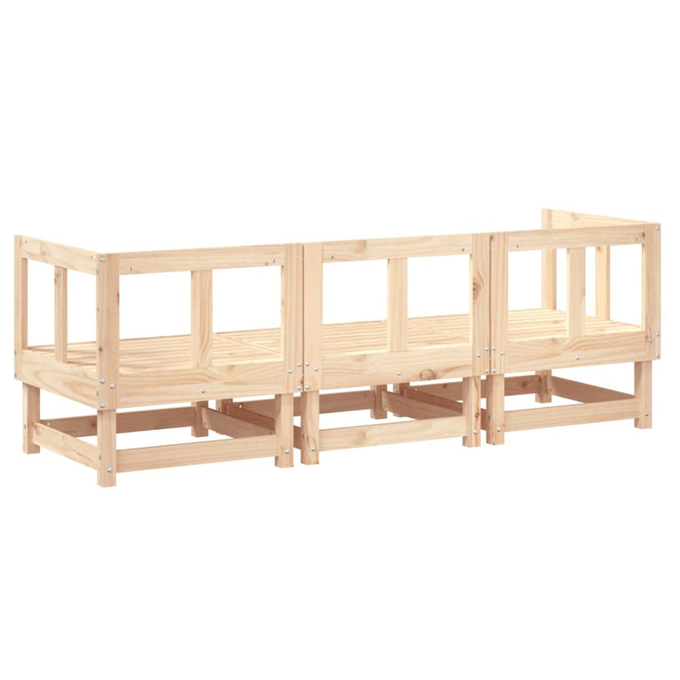 3-delige Loungeset massief grenenhout