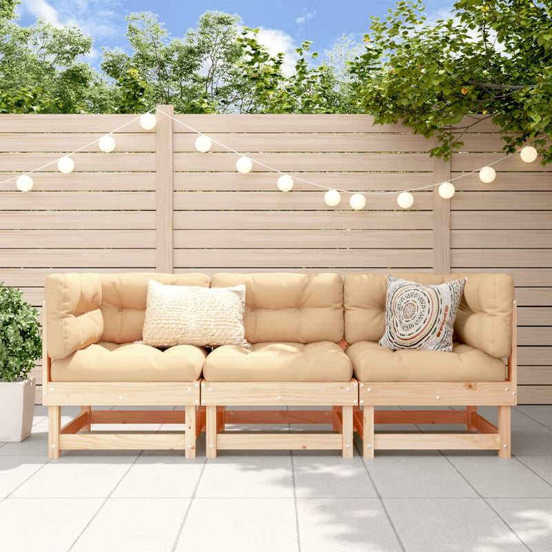 3-delige Loungeset massief grenenhout