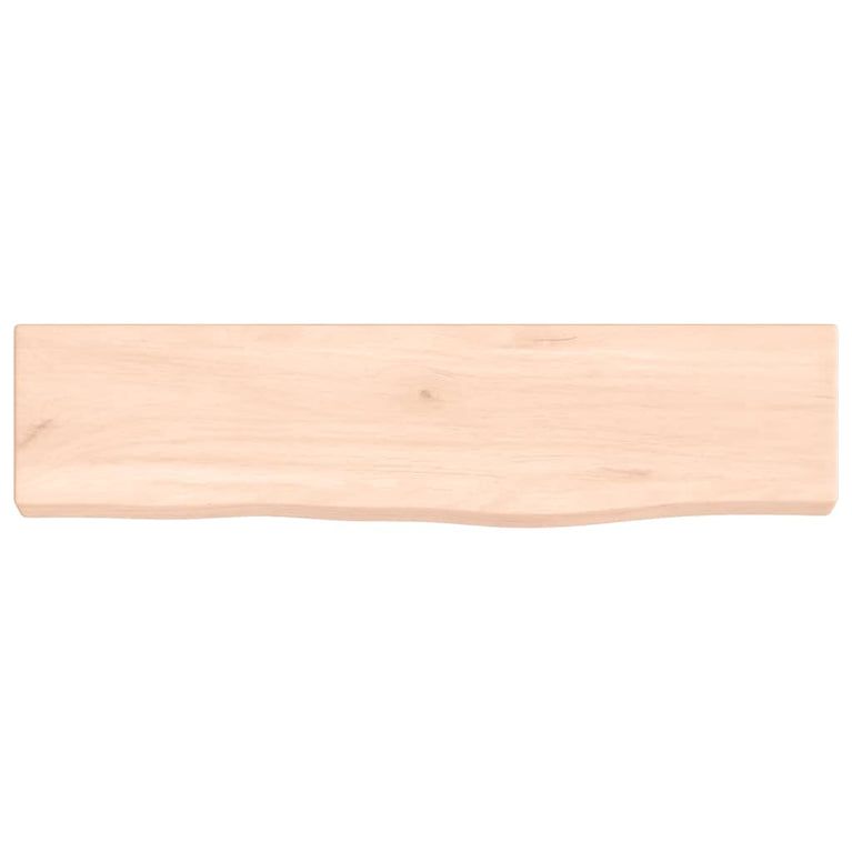 Wandschap 40x10x2 cm onbehandeld massief eikenhout