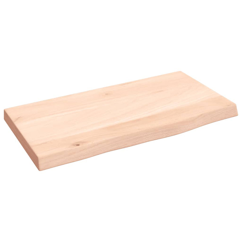 Wandschap 40x20x2 cm onbehandeld massief eikenhout