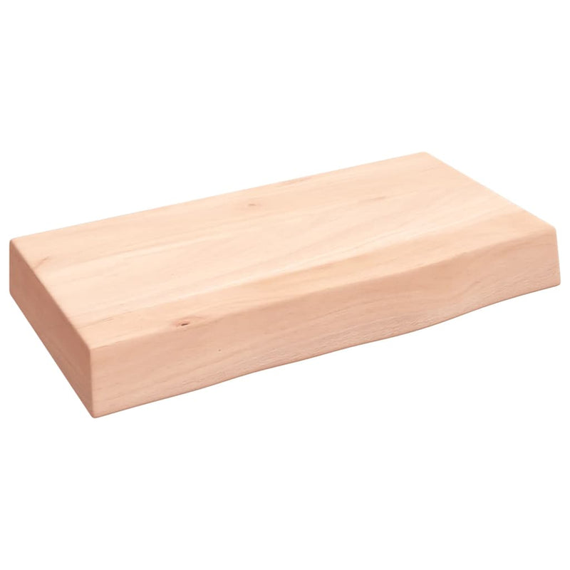 Wandschap 40x20x6 cm onbehandeld massief eikenhout