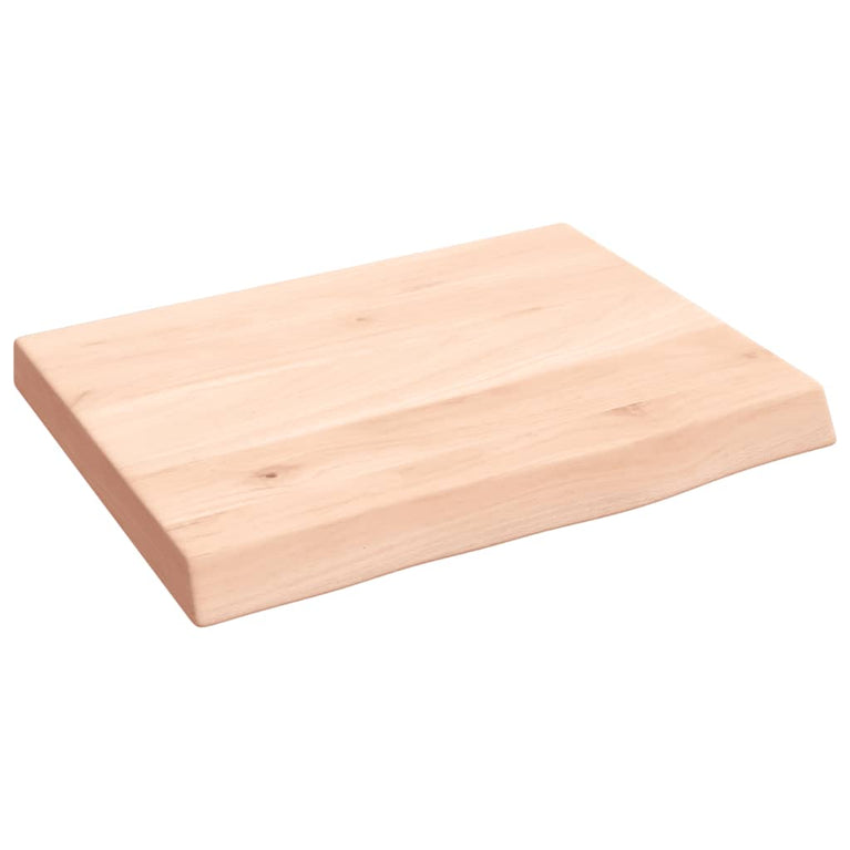 Wandschap 40x30x(2-4) cm onbehandeld massief eikenhout