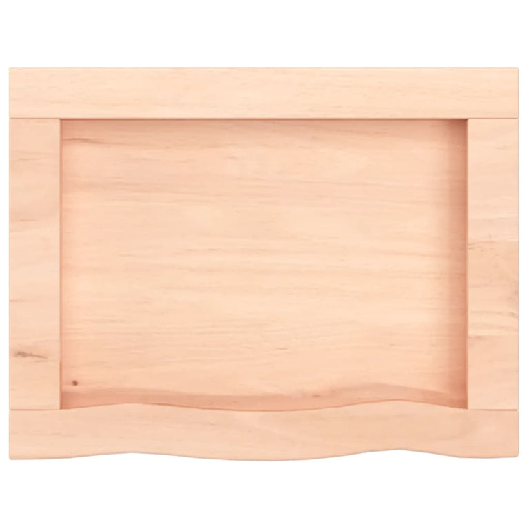 Wandschap 40x30x(2-4) cm onbehandeld massief eikenhout