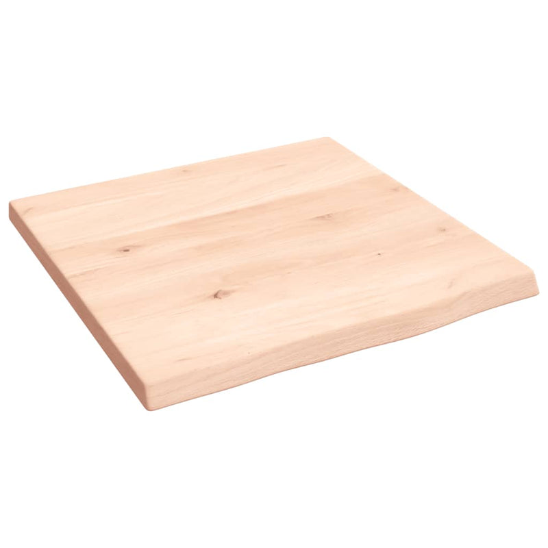 Wandschap 40x40x2 cm onbehandeld massief eikenhout