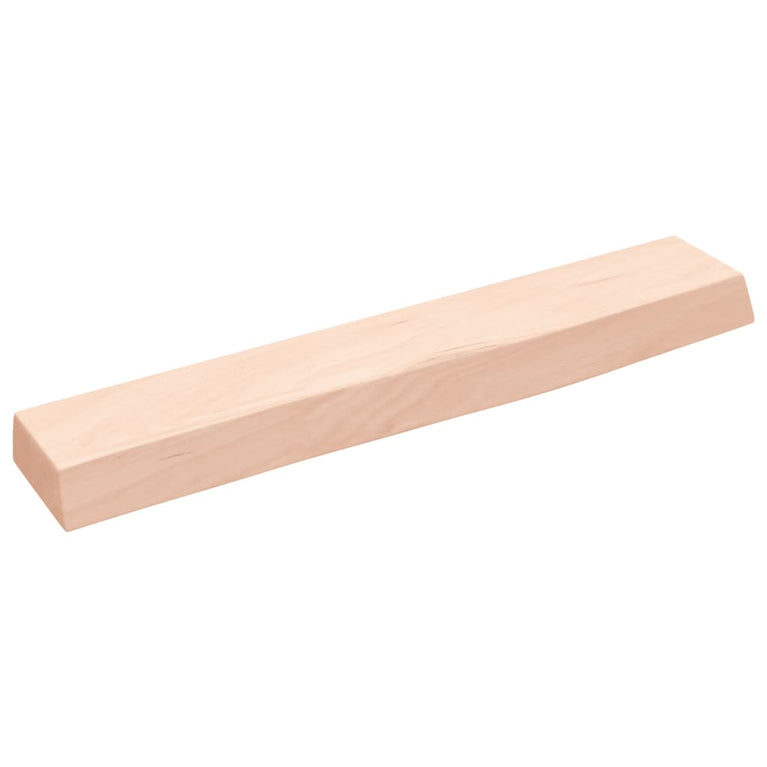 Wandschap 60x10x4 cm onbehandeld massief eikenhout