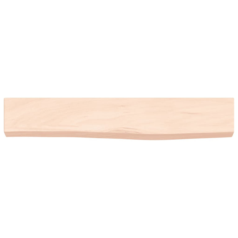 Wandschap 60x10x4 cm onbehandeld massief eikenhout