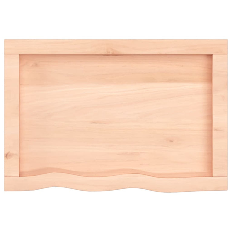 Wandschap 60x40x(2-4) cm onbehandeld massief eikenhout