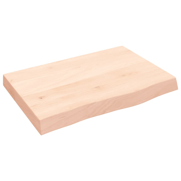 Wandschap 60x40x(2-6) cm onbehandeld massief eikenhout