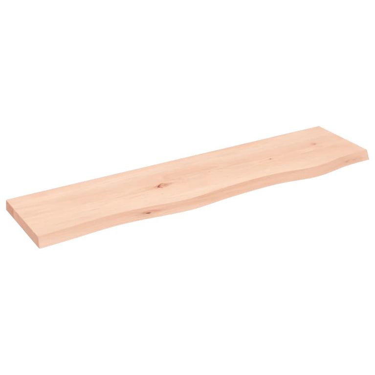 Wandschap 80x20x2 cm onbehandeld massief eikenhout