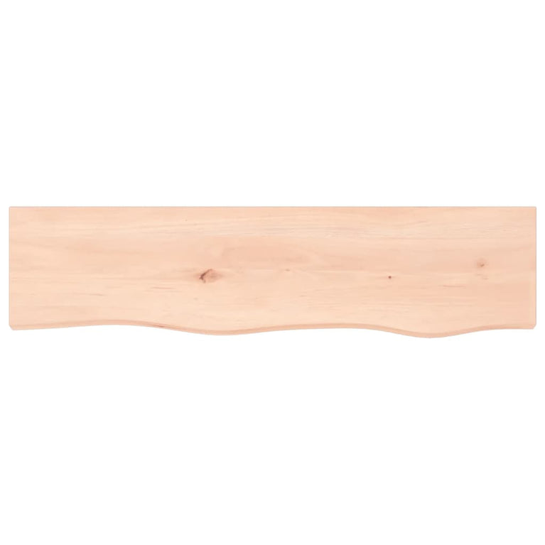 Wandschap 80x20x2 cm onbehandeld massief eikenhout