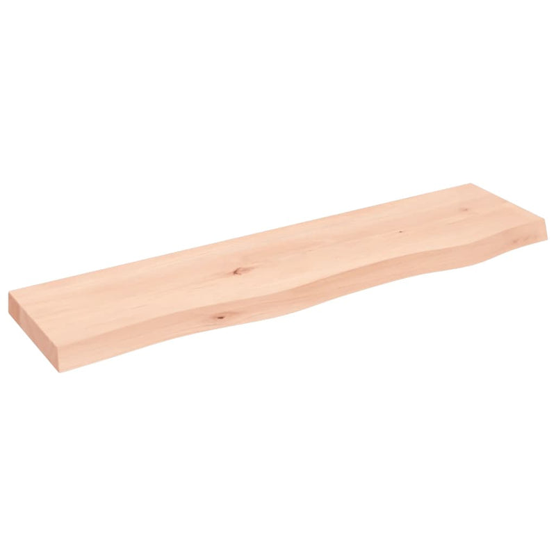 Wandschap 80x20x4 cm onbehandeld massief eikenhout