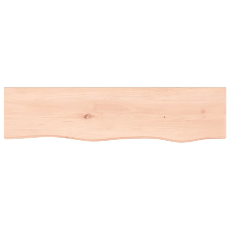 Wandschap 80x20x4 cm onbehandeld massief eikenhout