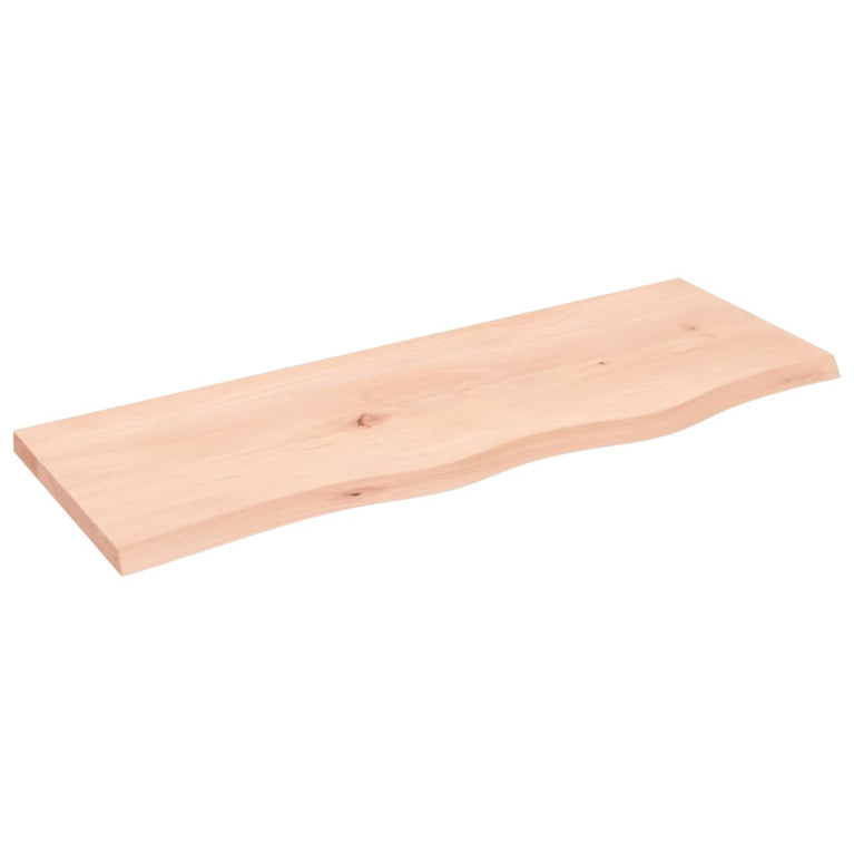 Wandschap 80x30x2 cm onbehandeld massief eikenhout