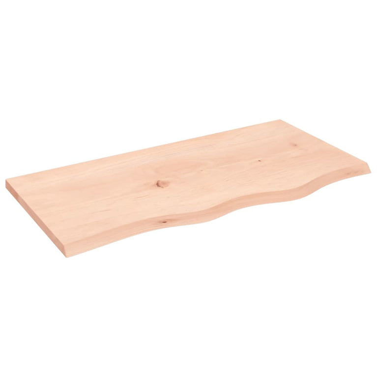 Wandschap 80x40x2 cm onbehandeld massief eikenhout