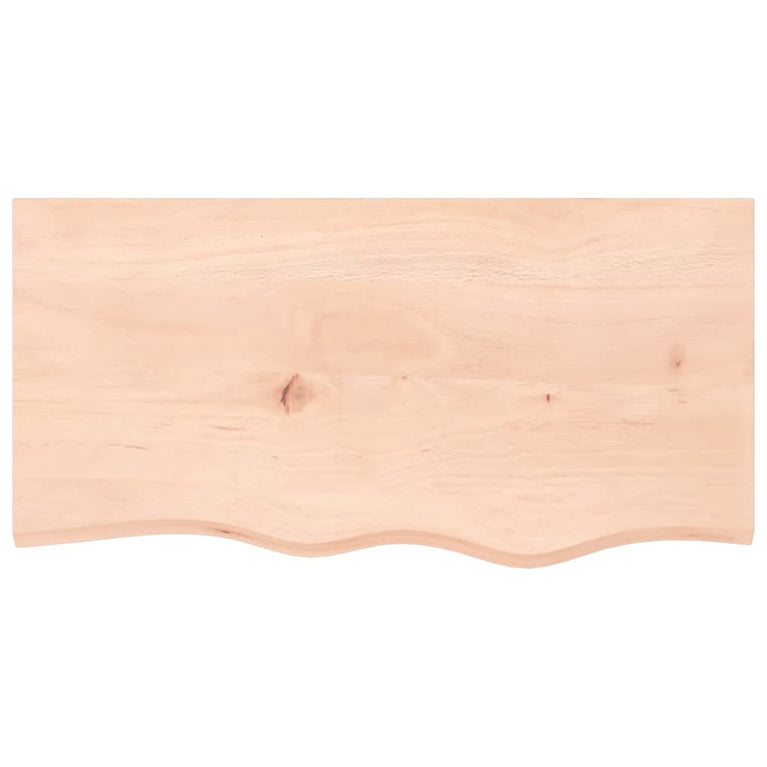 Wandschap 80x40x2 cm onbehandeld massief eikenhout