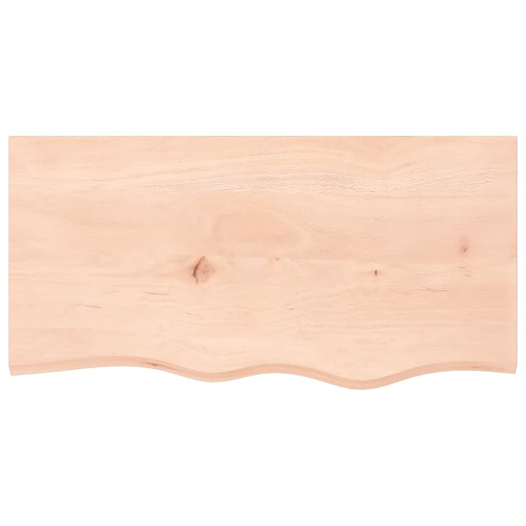 Wandschap 80x40x4 cm onbehandeld massief eikenhout