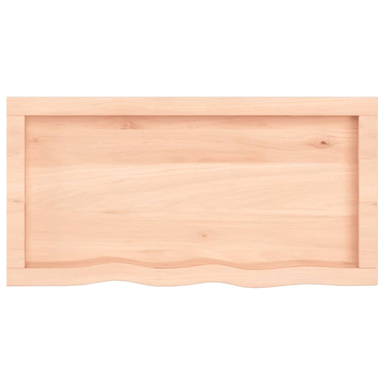 Wandschap 80x40x4 cm onbehandeld massief eikenhout