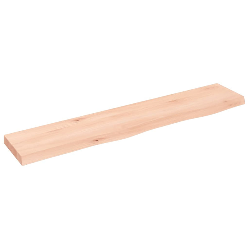 Wandschap 100x20x4 cm onbehandeld massief eikenhout