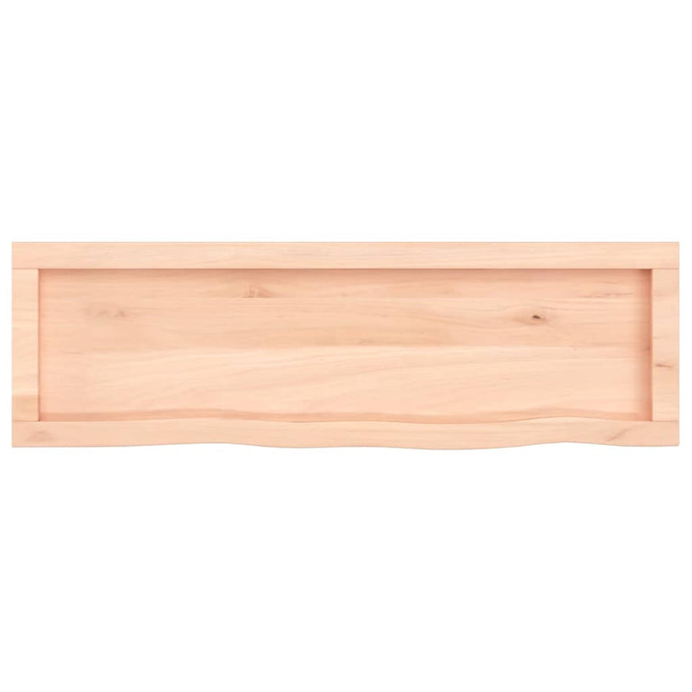 Wandschap 100x30x6 cm onbehandeld massief eikenhout