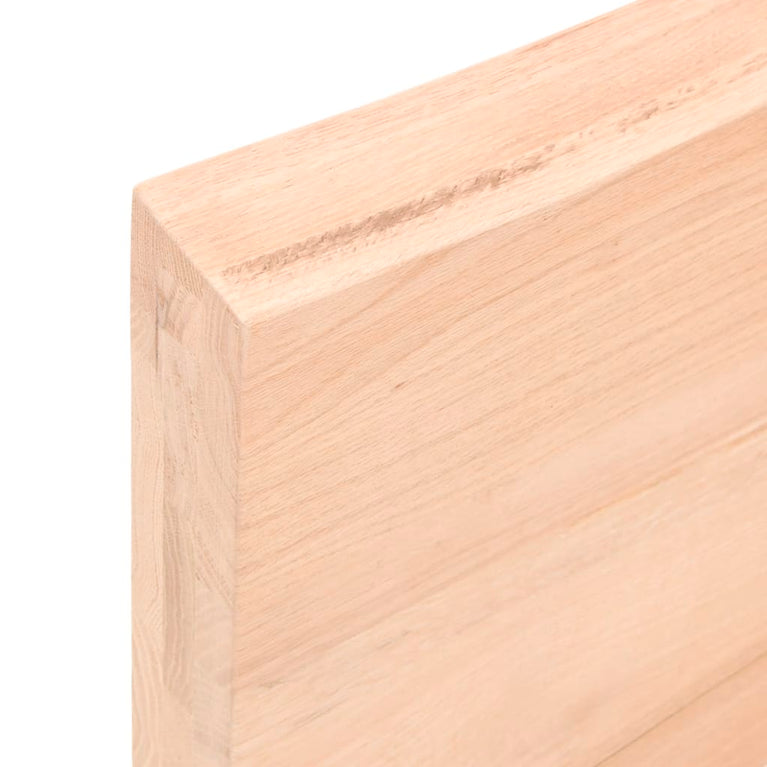 Wandschap 100x30x6 cm onbehandeld massief eikenhout