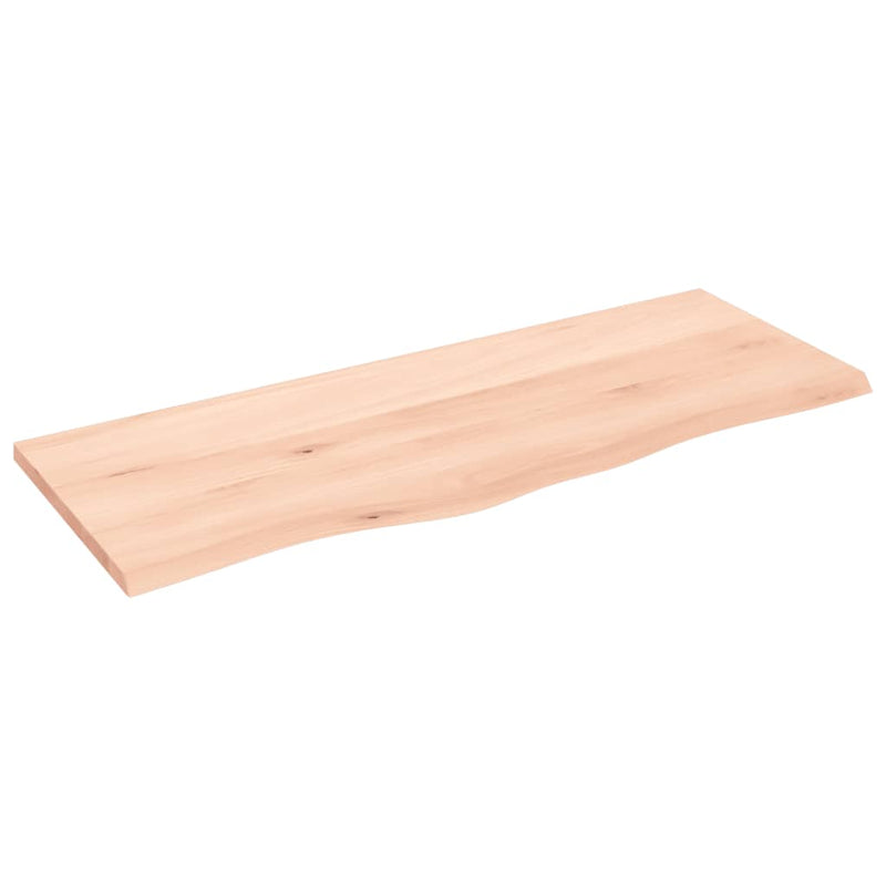 Wandschap 100x40x2 cm onbehandeld massief eikenhout