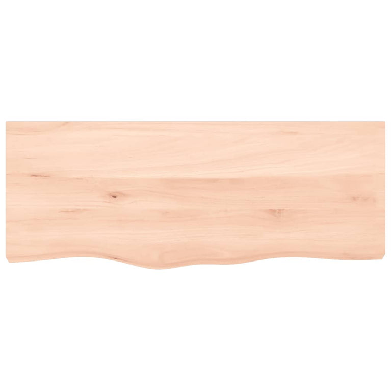 Wandschap 100x40x2 cm onbehandeld massief eikenhout