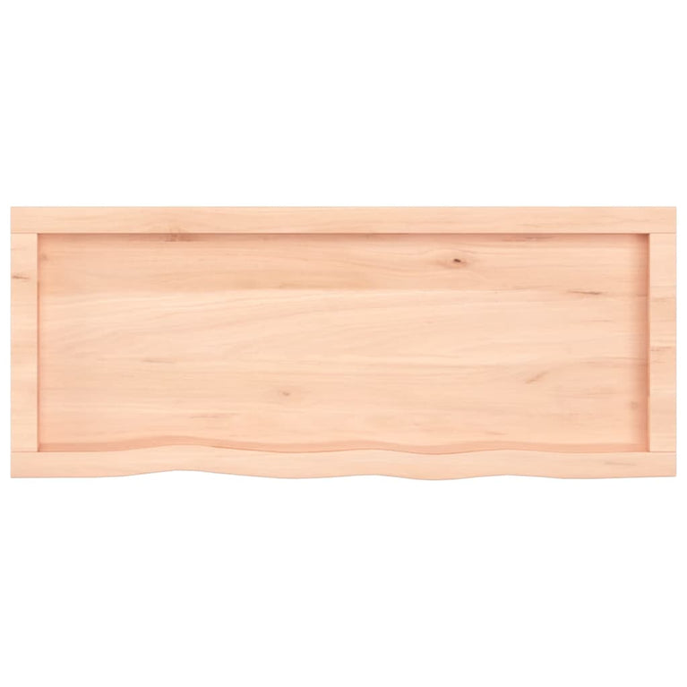 Wandschap 100x40x4 cm onbehandeld massief eikenhout