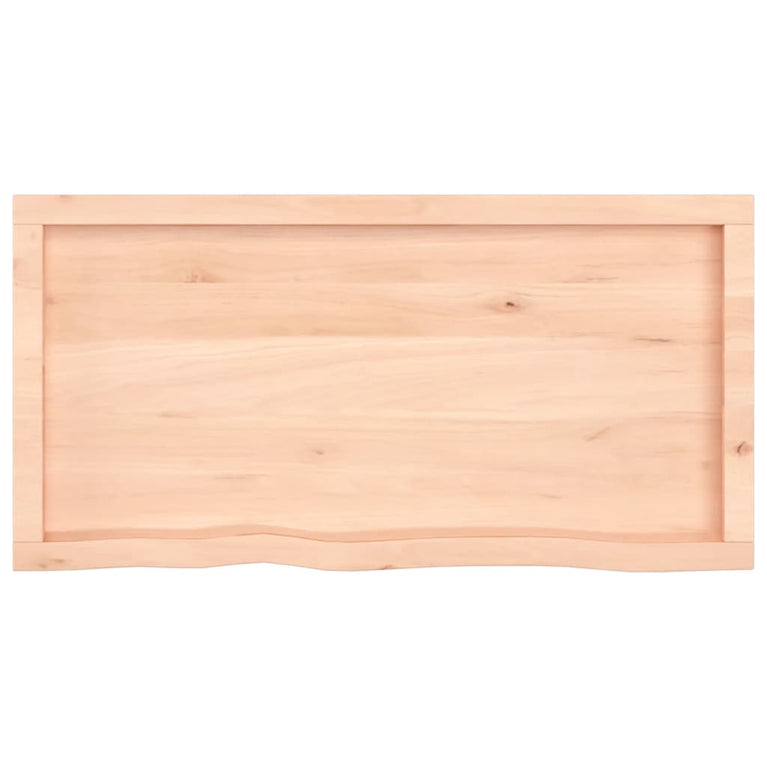 Wandschap 100x50x4 cm onbehandeld massief eikenhout