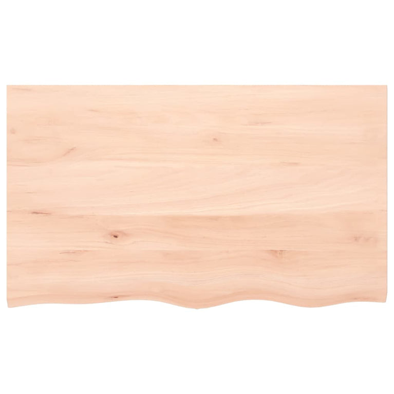 Wandschap 100x60x2 cm onbehandeld massief eikenhout