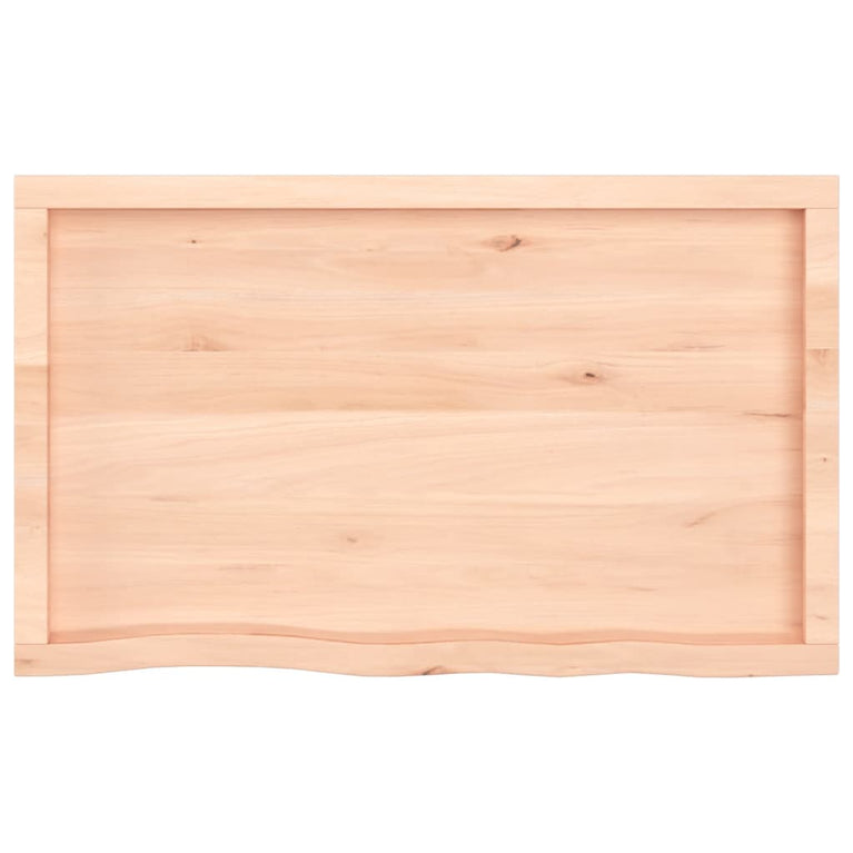 Wandschap 100x60x4 cm onbehandeld massief eikenhout