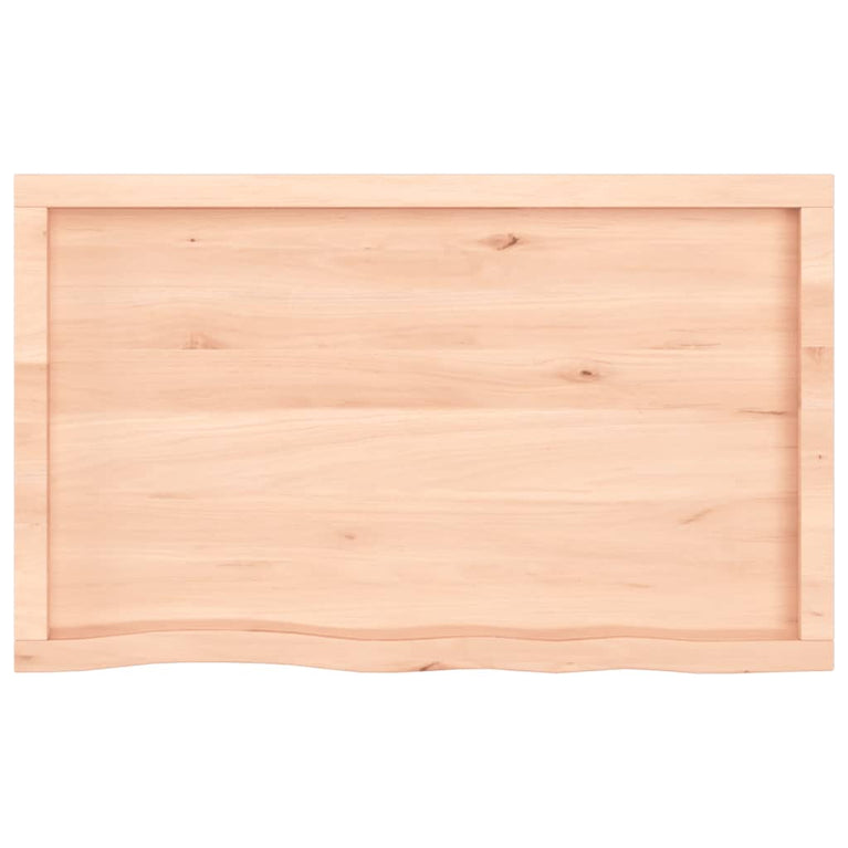 Wandschap 100x60x6 cm onbehandeld massief eikenhout