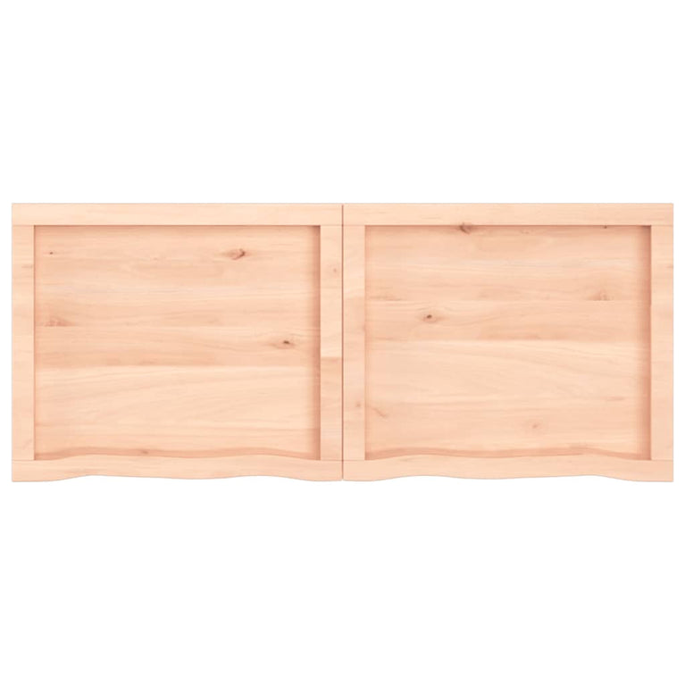 Wandschap 120x50x4 cm onbehandeld massief eikenhout