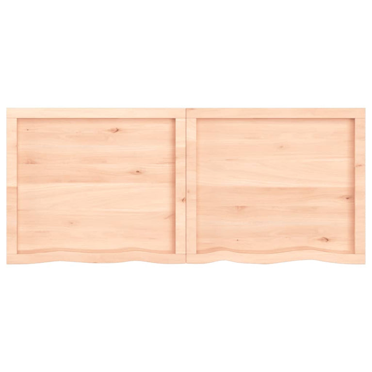 Wandschap 140x60x4 cm onbehandeld massief eikenhout