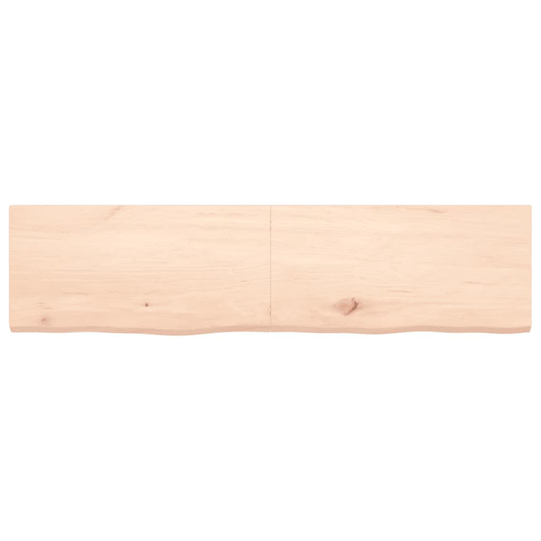 Wandschap 160x40x4 cm onbehandeld massief eikenhout