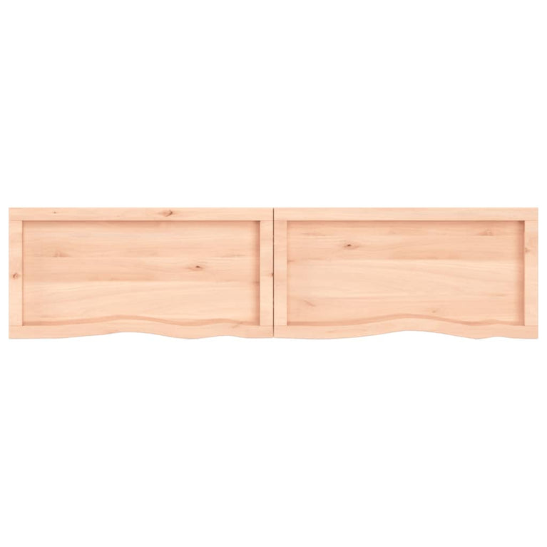 Wandschap 160x40x4 cm onbehandeld massief eikenhout