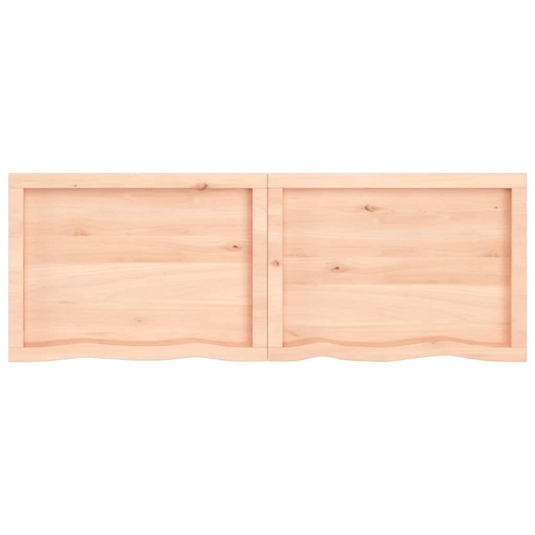 Wandschap 160x50x4 cm onbehandeld massief eikenhout