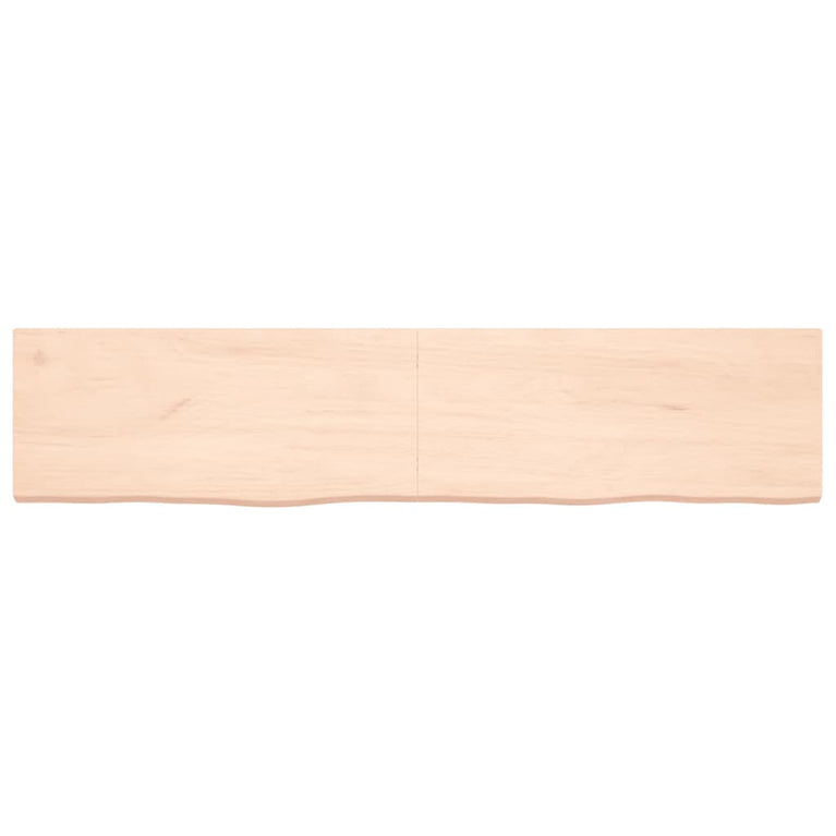 Wandschap 180x40x4 cm onbehandeld massief eikenhout