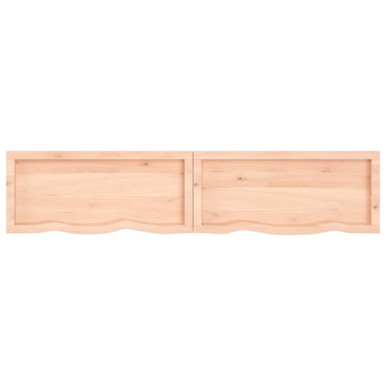 Wandschap 180x40x4 cm onbehandeld massief eikenhout