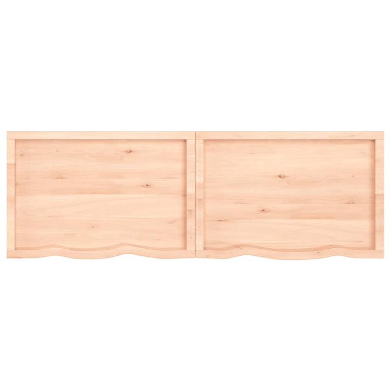 Wandschap 180x60x4 cm onbehandeld massief eikenhout