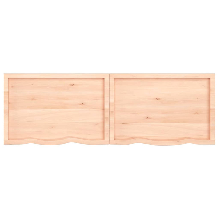 Wandschap 180x60x6 cm onbehandeld massief eikenhout