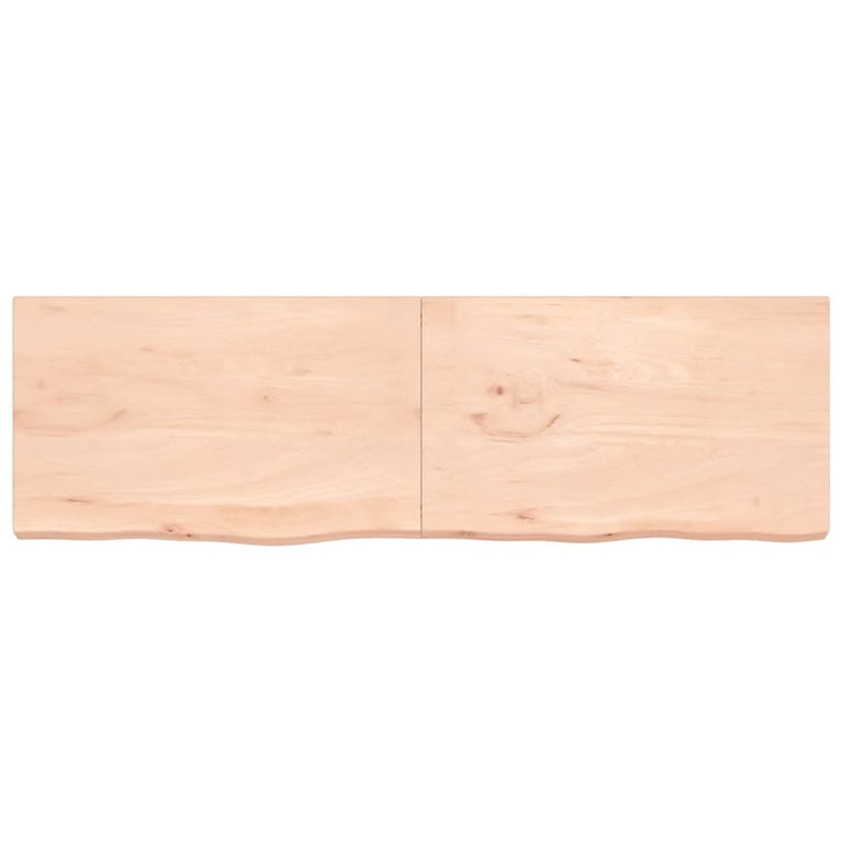 Wandschap 200x60x6 cm onbehandeld massief eikenhout