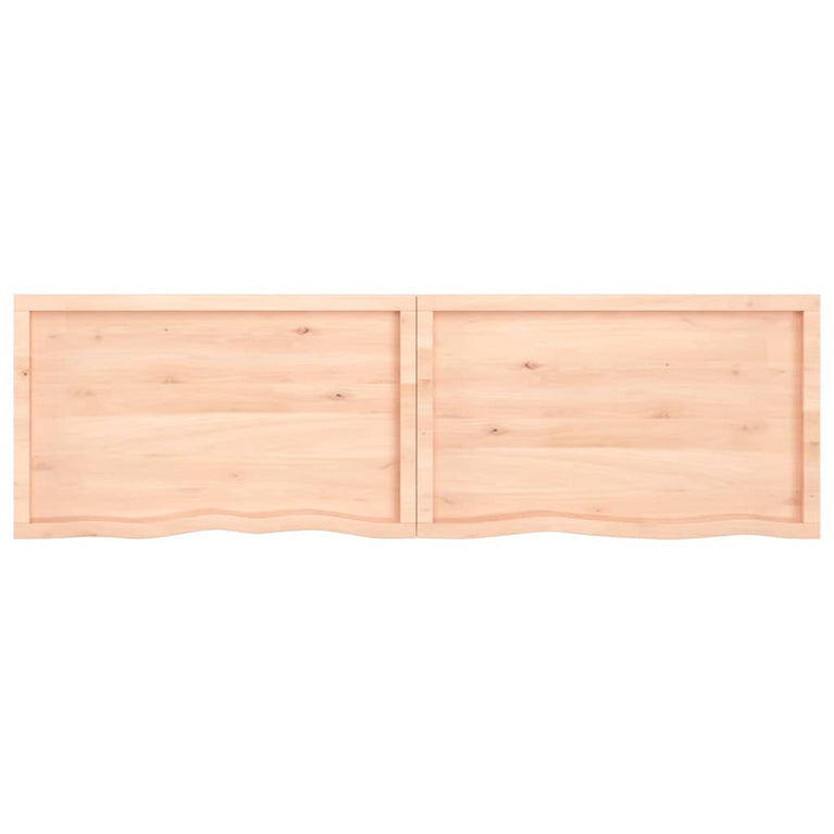 Wandschap 200x60x6 cm onbehandeld massief eikenhout